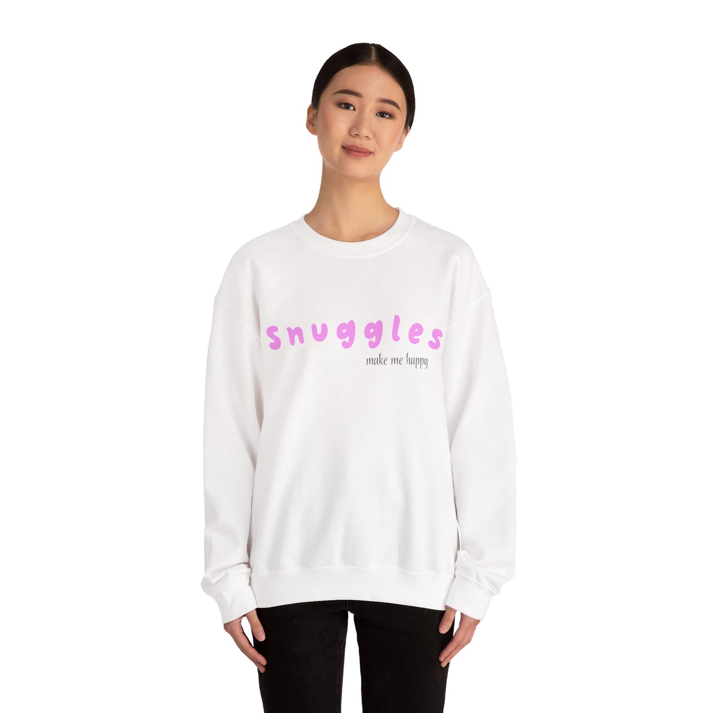 Snuggles Make Me Happy – Matching Crewneck - Pink