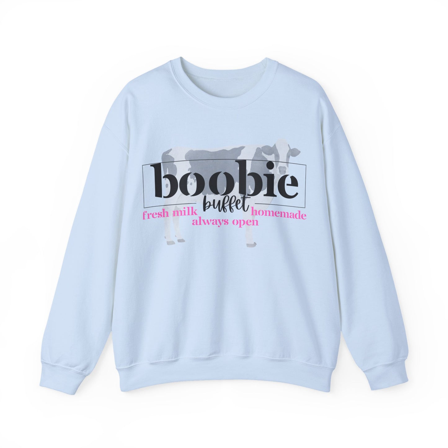 Funny Cow-Themed Crewneck Sweatshirt | Perfect Gift for Farmers, Animal Lovers, Casual Outfits, Home & Cozy Days, Fun Humor Apparel