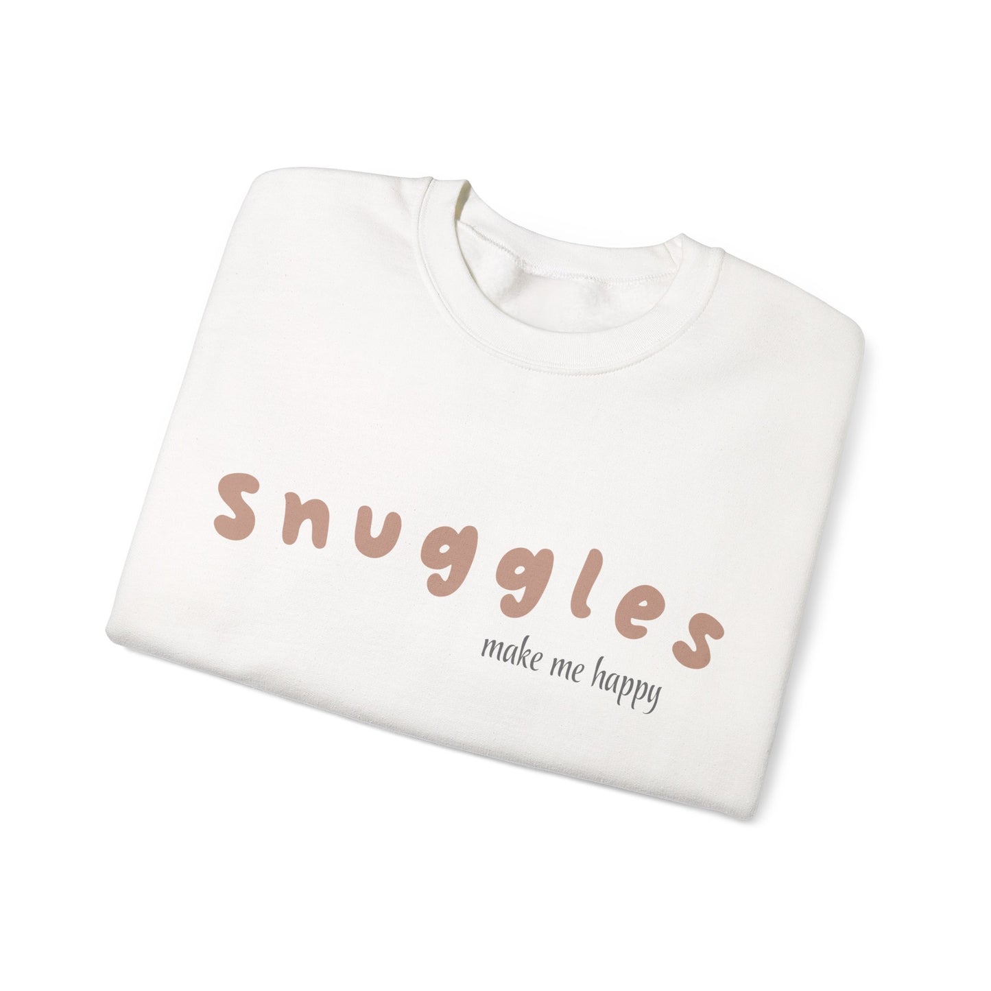 Snuggles Make Me Happy – Matching Crewneck - Brown