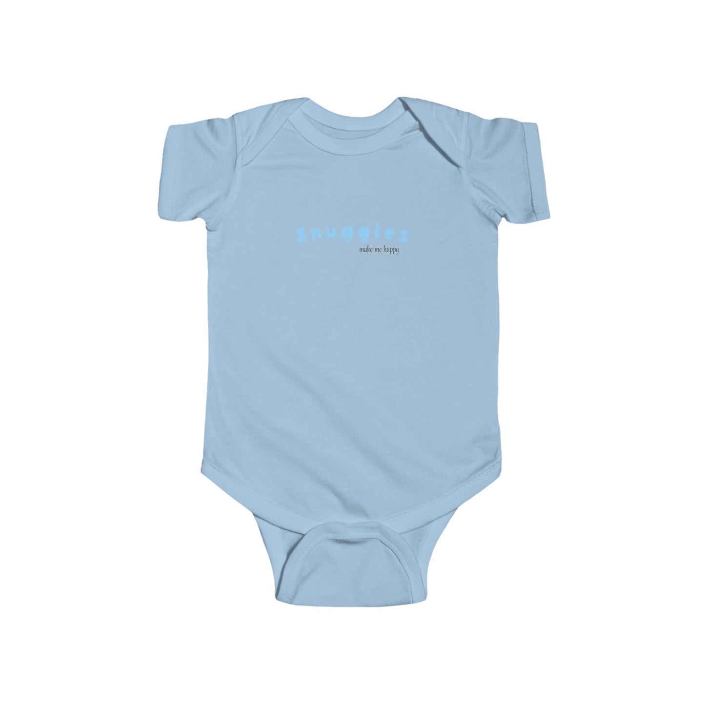 Snuggles Make Me Happy – Matching Baby One-Piece - Blue