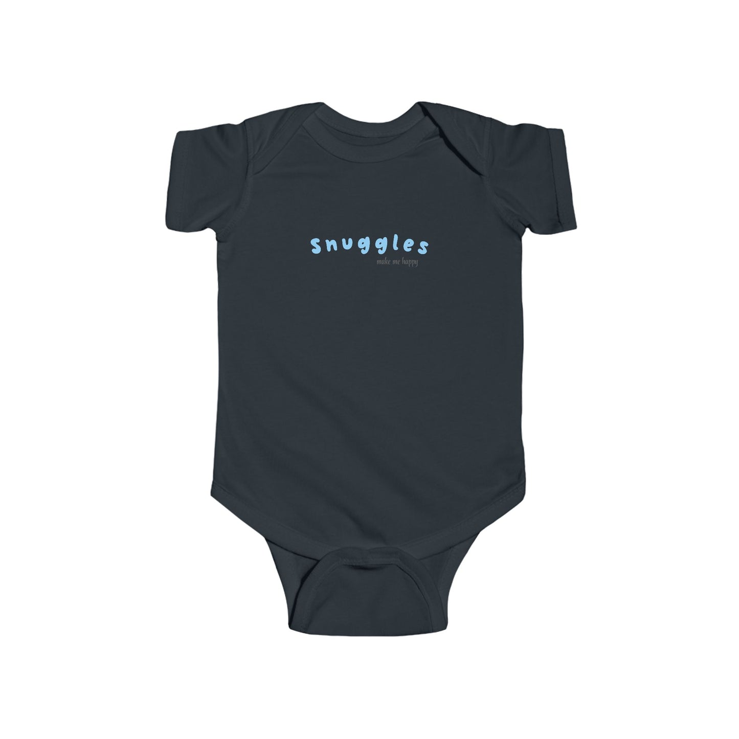 Snuggles Make Me Happy – Matching Baby One-Piece - Blue
