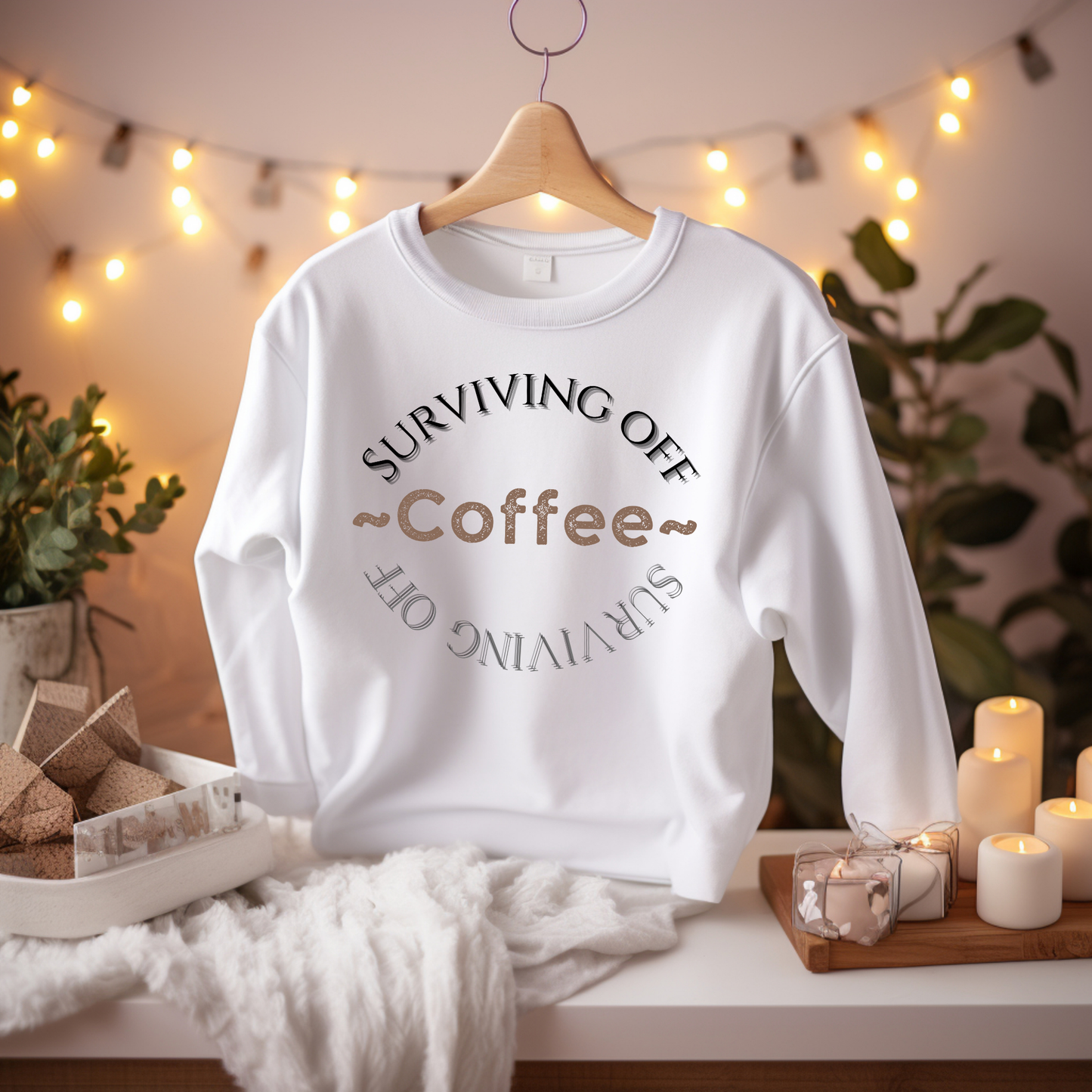 Surviving Off Coffee – Matching Crewneck