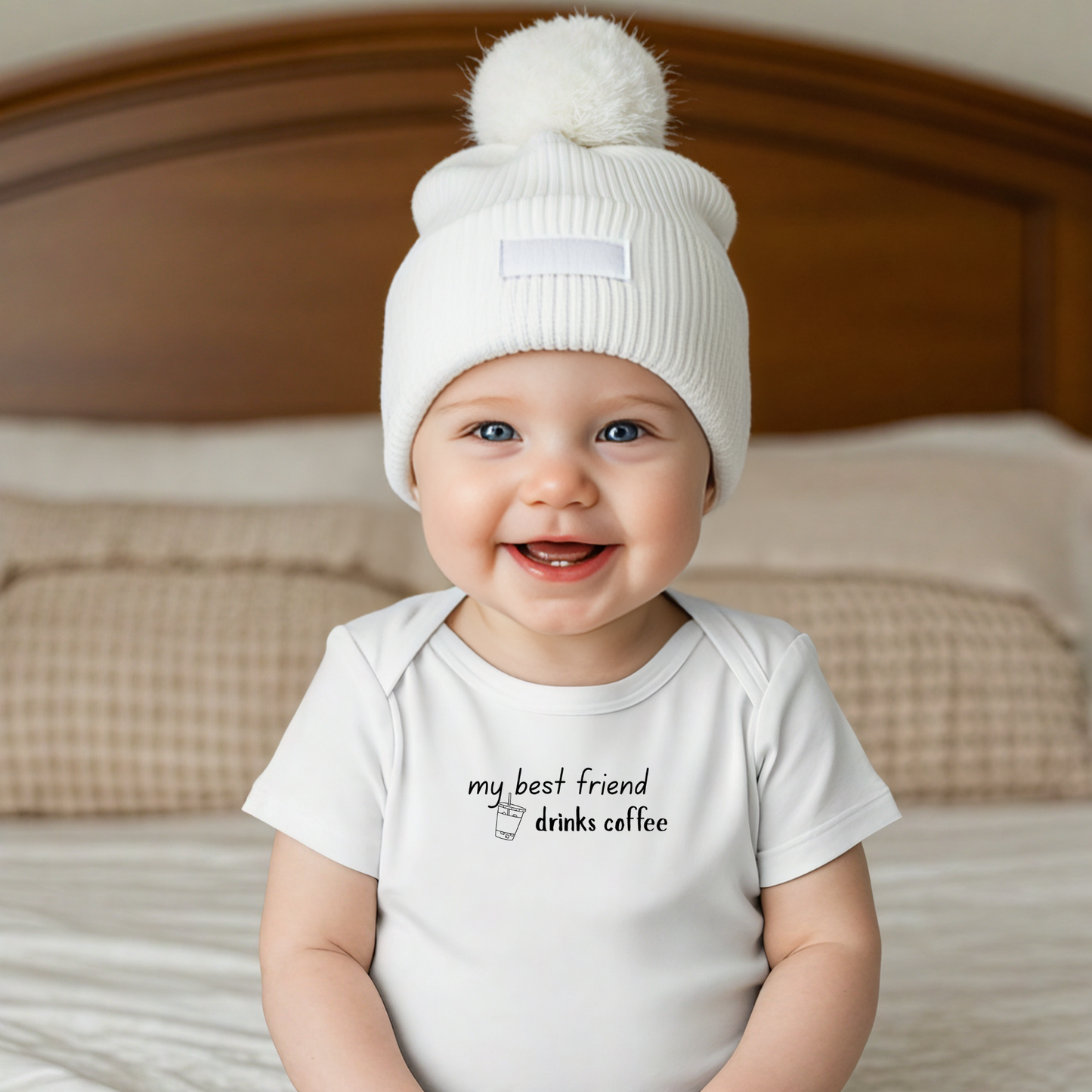My Best Friend Drinks Coffee – Baby One-Piece