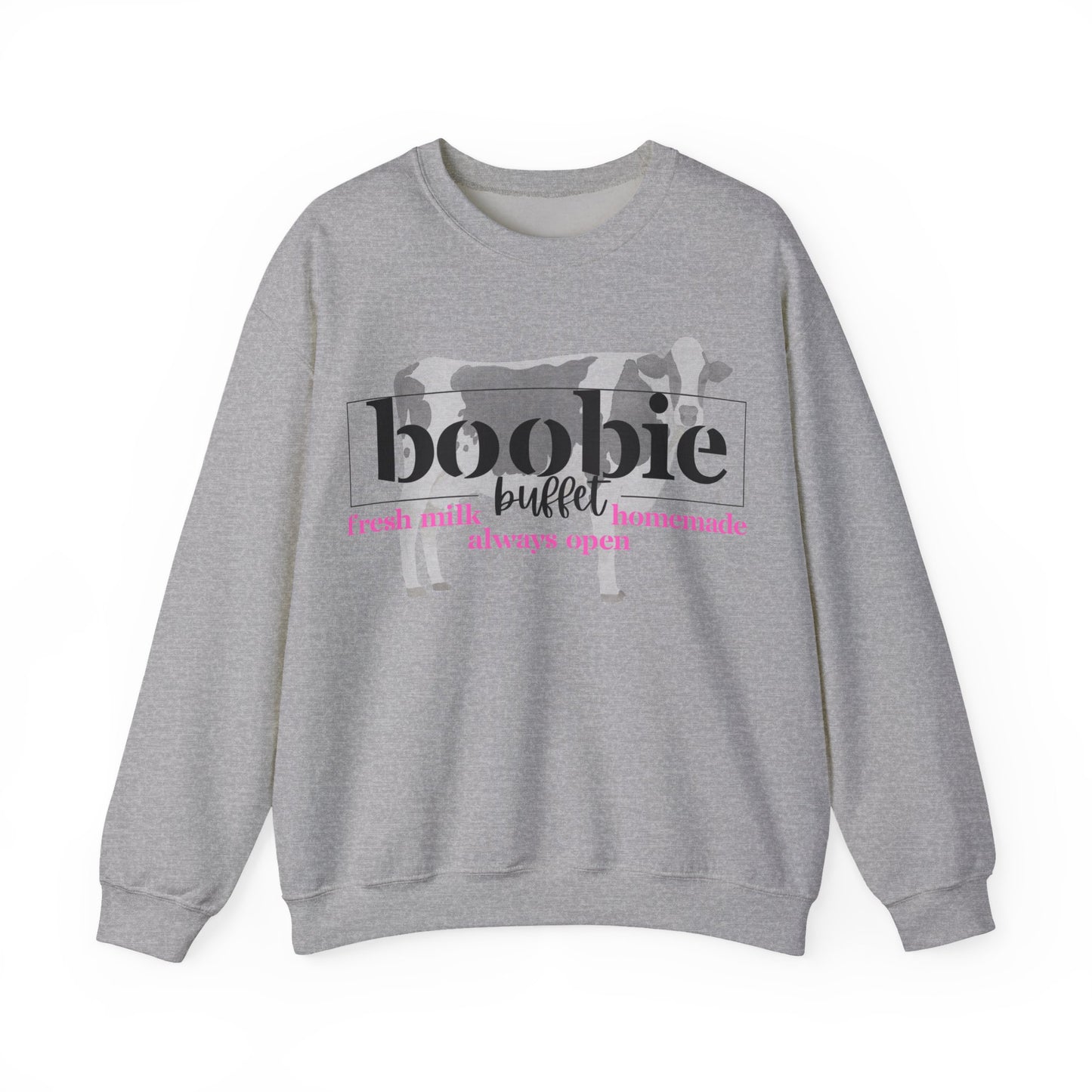 Funny Cow-Themed Crewneck Sweatshirt | Perfect Gift for Farmers, Animal Lovers, Casual Outfits, Home & Cozy Days, Fun Humor Apparel