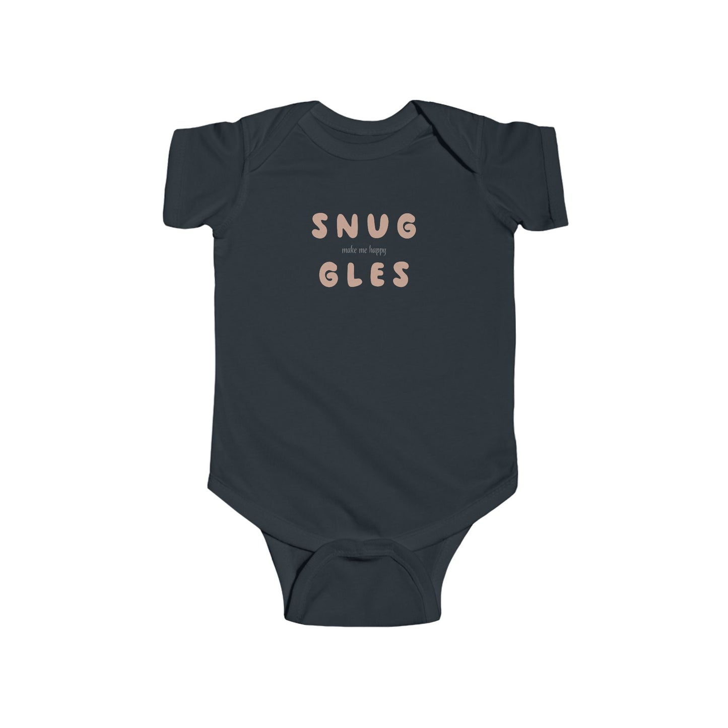 Snuggles Make Me Happy – Matching Baby One-Piece - Brown