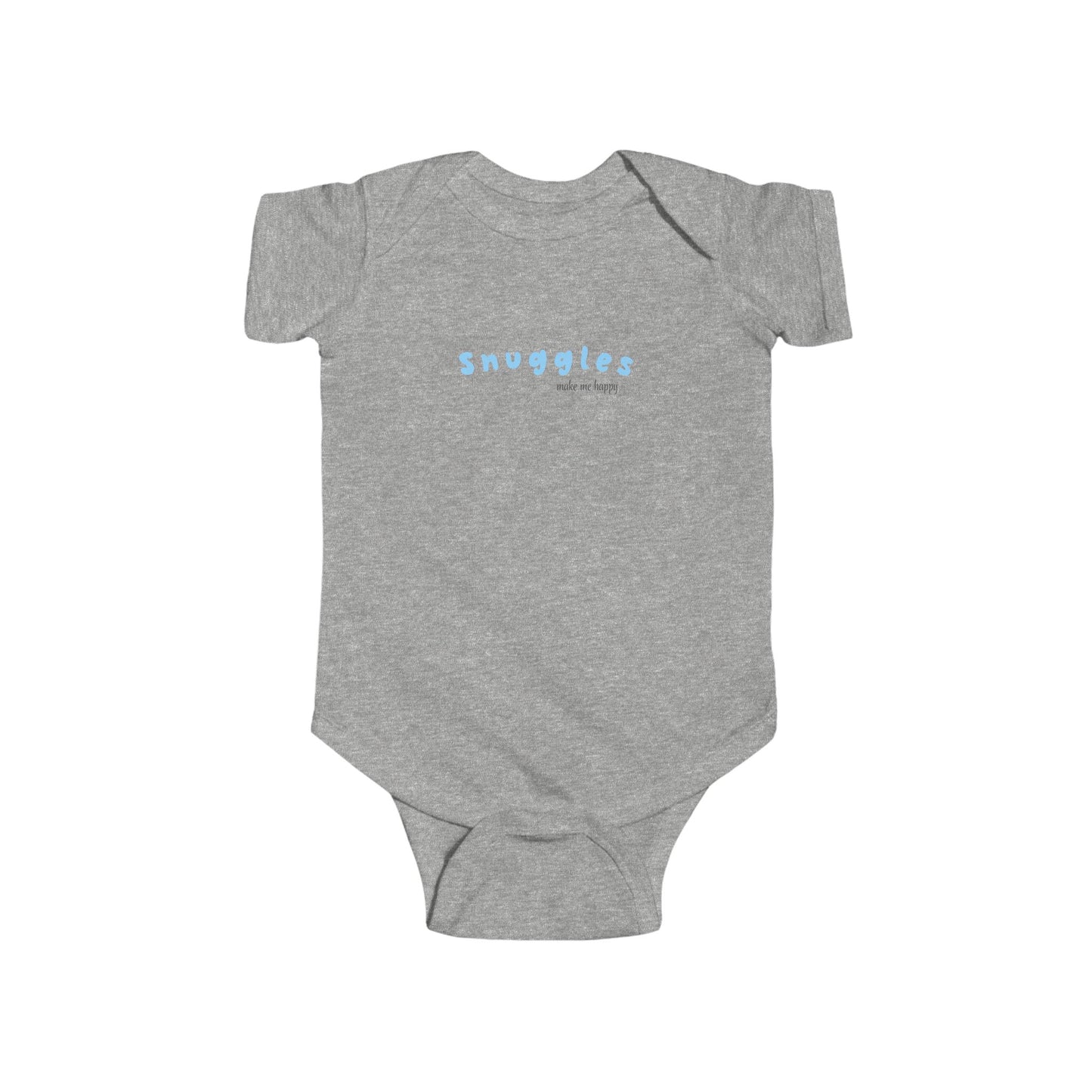Snuggles Make Me Happy – Matching Baby One-Piece - Blue