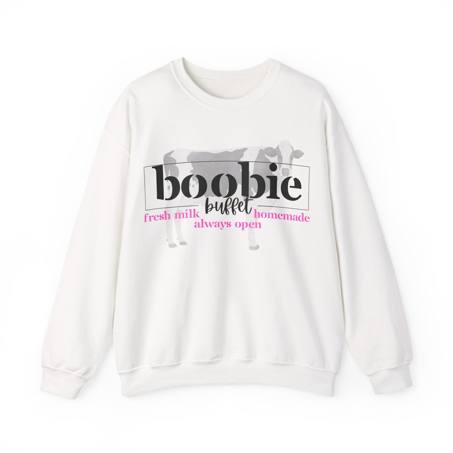 Funny Cow-Themed Crewneck Sweatshirt | Perfect Gift for Farmers, Animal Lovers, Casual Outfits, Home & Cozy Days, Fun Humor Apparel