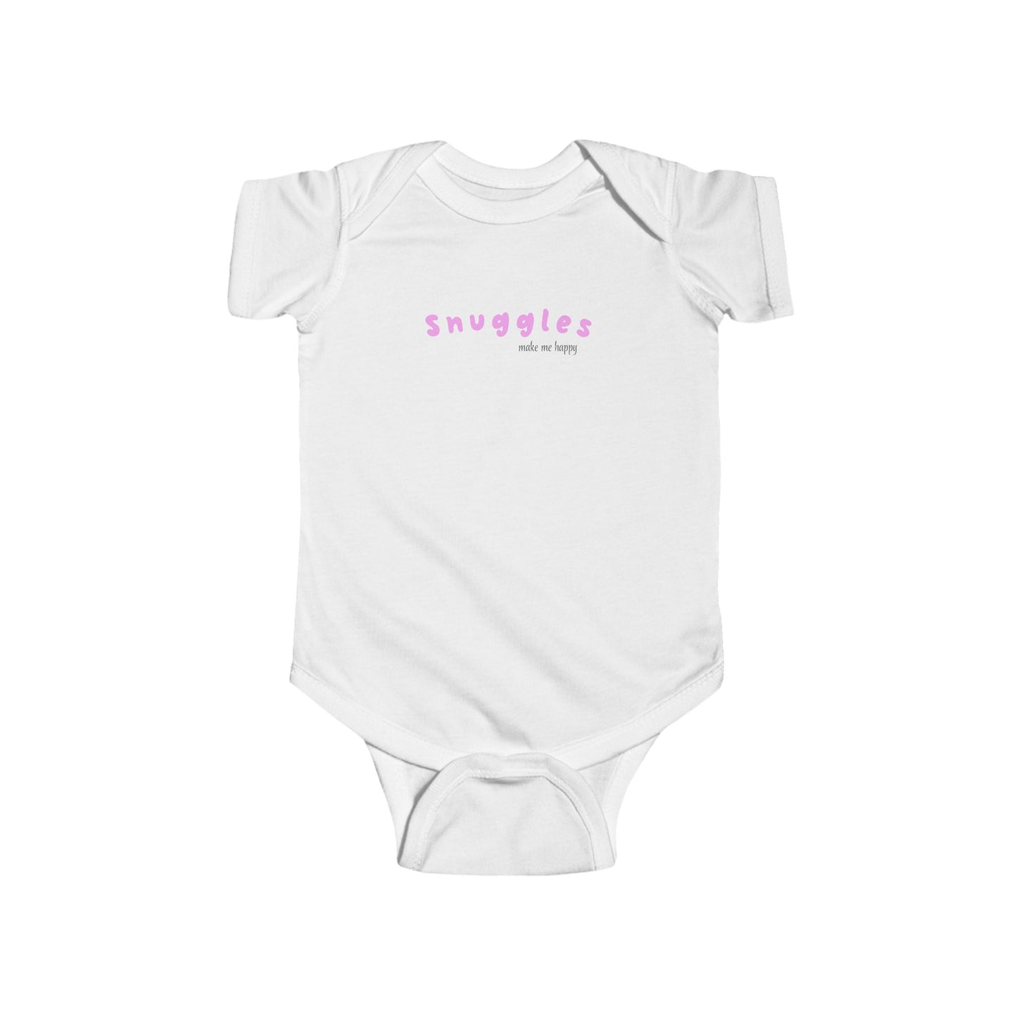 Snuggles Make Me Happy – Matching Baby One-Piece - Pink