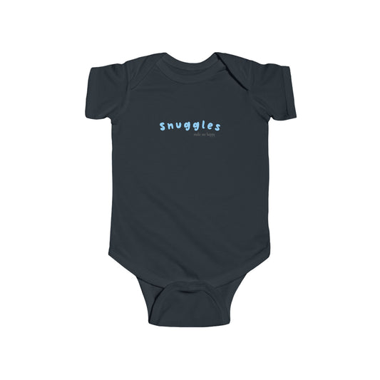 Snuggles Make Me Happy – Matching Baby One-Piece - Blue