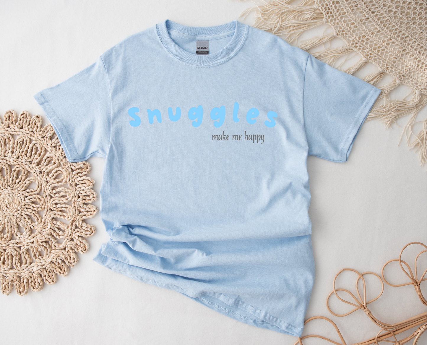 Snuggles Make Me Happy – Matching T-Shirt - Blue