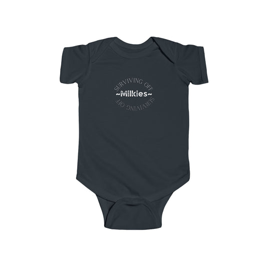 Surviving Off Milkies – Baby One-Piece - Black