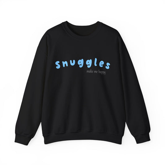 Snuggles Make Me Happy – Matching Crewneck - Blue