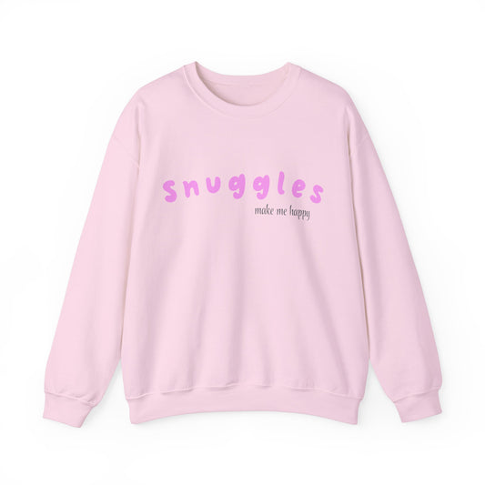 Snuggles Make Me Happy – Matching Crewneck - Pink